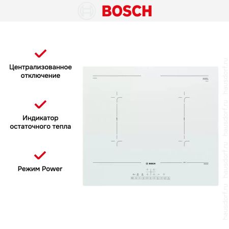 Индукционная варочная панель BOSCH PVQ612FC5E купить за 128&nbsp;985.34 ₽ в Москве с доставкой по РФ