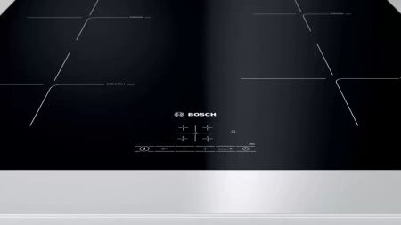 Индукционная варочная панель BOSCH PIE611BB1E - купить онлайн, цена 98 400.22 ₽, стоимость доставки по МСК и РФ от 300 рублей, заказать сейчас! Индукционная варочная панель BOSCH PIE611BB1E купить за 98 400.22 ₽ в Москве с доставкой по РФ
