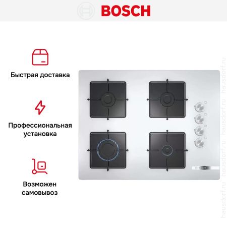 Газовая варочная панель Bosch POP7C2O12O - купить онлайн, цена 54 075.13 ₽, стоимость доставки по МСК и РФ от 300 рублей, заказать сейчас! Газовая варочная панель Bosch POP7C2O12O купить за 54 075.13 ₽ в Москве с доставкой по РФ