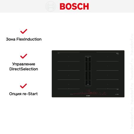 Индукционная варочная панель с интегрированной вытяжкой BOSCH PXX821D66E купить за 350&nbsp;985.29 ₽ в Москве с доставкой по РФ