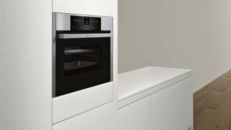 Компактный духовой шкаф Neff C15CR22N2 - купить онлайн, цена 59 070 ₽, стоимость доставки по МСК и РФ от 300 рублей, заказать сейчас! Компактный духовой шкаф Neff C15CR22N2 купить за 59 070 ₽ в Москве с доставкой по РФ