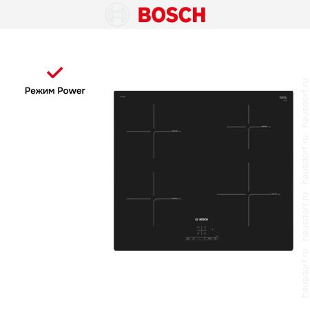 Индукционная варочная панель BOSCH PIE611BB1E - купить онлайн, цена 98 400.22 ₽, стоимость доставки по МСК и РФ от 300 рублей, заказать сейчас! Индукционная варочная панель BOSCH PIE611BB1E купить за 98 400.22 ₽ в Москве с доставкой по РФ