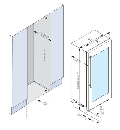 Винный шкаф Fhiaba KS5990FW3 - купить онлайн, цена 499 999 ₽, стоимость доставки по МСК и РФ от 300 рублей, заказать сейчас! Винный шкаф Fhiaba KS5990FW3 купить за 499 999 ₽ в Москве с доставкой по РФ