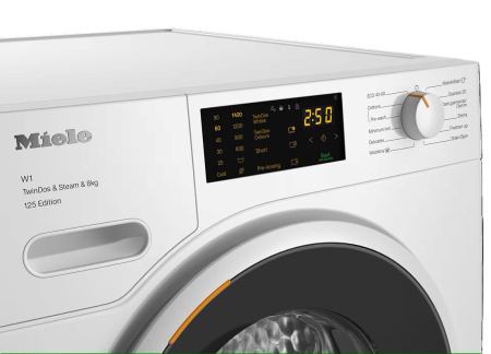 Стиральная машина Miele WWB 680 WCS 125 Edition - купить онлайн, цена 182 000 ₽, стоимость доставки по МСК и РФ от 300 рублей, заказать сейчас! Стиральная машина Miele WWB 680 WCS 125 Edition купить за 182 000 ₽ в Москве с доставкой по РФ
