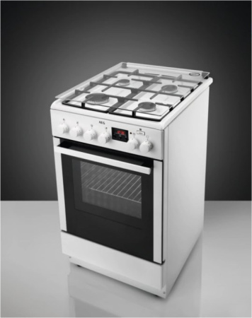 Комбинированная плита AEG CKR56400BW купить за 36&nbsp;520 ₽ в Москве с доставкой по РФ