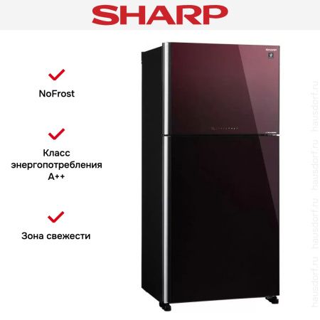 Двухкамерный холодильник Sharp SJXG60PGRD купить за 219&nbsp;990.14 ₽ в Москве с доставкой по РФ
