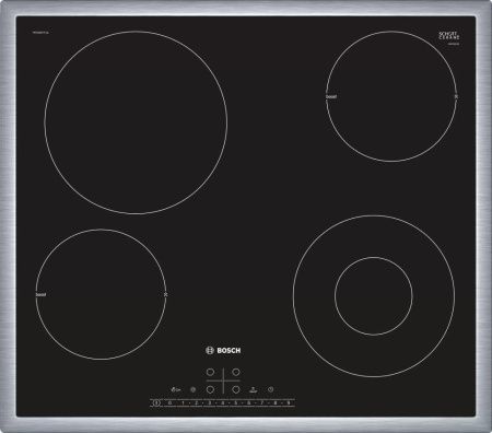 Электрическая варочная панель Bosch PKF645FP1G - купить онлайн, цена 129 999 ₽, стоимость доставки по МСК и РФ от 300 рублей, заказать сейчас! Электрическая варочная панель Bosch PKF645FP1G купить за 129 999 ₽ в Москве с доставкой по РФ