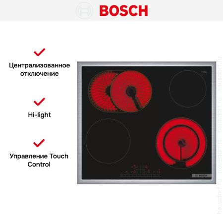 Электрическая варочная панель Bosch PKN645FP2E купить за 45&nbsp;210.45 ₽ в Москве с доставкой по РФ
