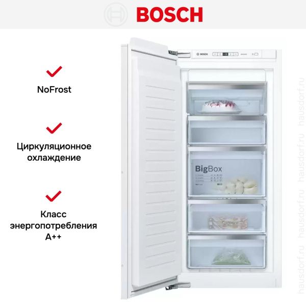 Встраиваемый морозильник Bosch GIN41AE20R - купить за 220&nbsp;700.42 ₽ в Москве с доставкой по РФ