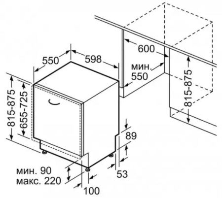 Встраиваемая посудомоечная машина BOSCH SMV25AX03R купить за 150&nbsp;000 ₽ в Москве с доставкой по РФ
