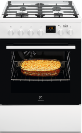 Комбинированная плита Electrolux RKK660201W - купить онлайн, цена 93 960 ₽, стоимость доставки по МСК и РФ от 300 рублей, заказать сейчас! Комбинированная плита Electrolux RKK660201W купить за 93 960 ₽ в Москве с доставкой по РФ