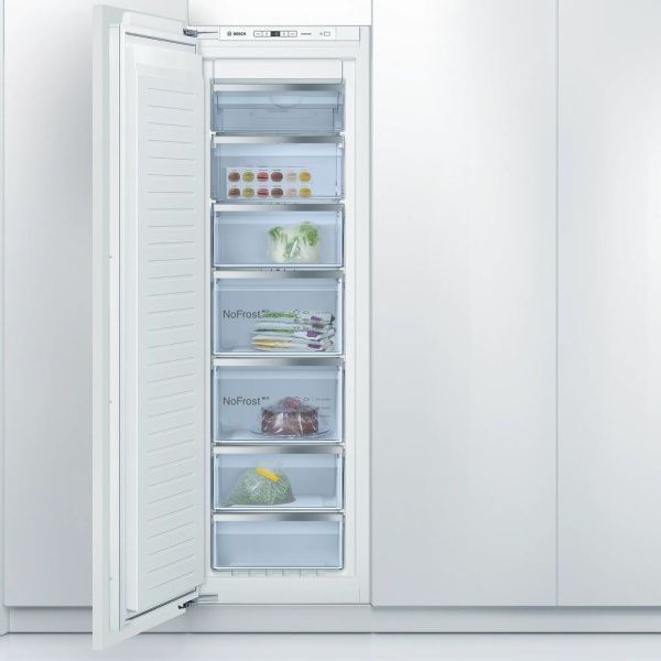 Встраиваемая морозильная камера Bosch GIN81AEF0U - купить онлайн, цена 134 390.42 ₽, стоимость доставки по МСК и РФ от 300 рублей, заказать сейчас! Встраиваемая морозильная камера Bosch GIN81AEF0U - купить за 134 390.42 ₽ в Москве с доставкой по РФ