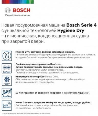 Встраиваемая посудомоечная машина BOSCH SPV4HKX3DR купить за 122&nbsp;985.16 ₽ в Москве с доставкой по РФ