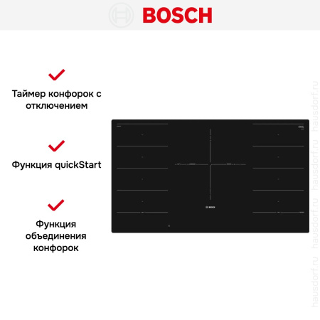 Индукционная варочная панель Bosch PXV901DV1E купить за 151&nbsp;900.34 ₽ в Москве с доставкой по РФ