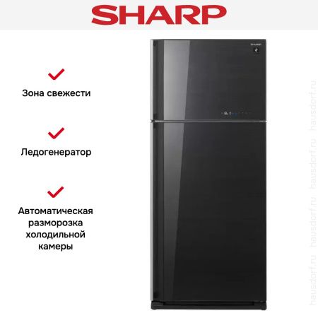 Холодильник Sharp SJ-GV58ABK - купить онлайн, цена 89 990.13 ₽, стоимость доставки по МСК и РФ от 300 рублей, заказать сейчас! Холодильник Sharp SJ-GV58ABK купить за 89 990.13 ₽ в Москве с доставкой по РФ