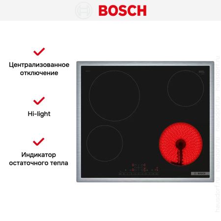 Электрическая варочная панель Bosch PKE645FP2E купить за 40&nbsp;000.26 ₽ в Москве с доставкой по РФ