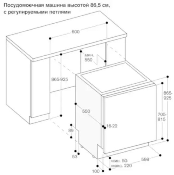 Встраиваемая посудомоечная машина Gaggenau DF481163F - купить за 150&nbsp;000 ₽ в Москве с доставкой по РФ