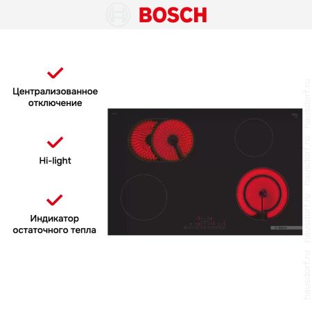 Электрическая варочная панель Bosch PKN811FP2E купить за 49&nbsp;480.40 ₽ в Москве с доставкой по РФ