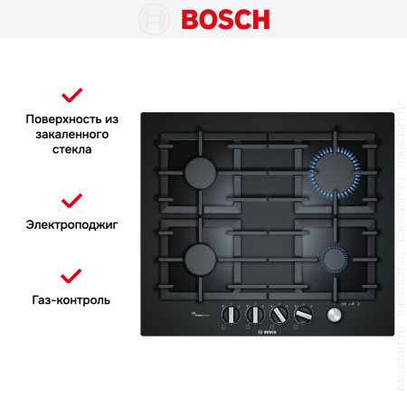 Газовая варочная поверхность Bosch PPP6A6M90R купить за 101&nbsp;250.34 ₽ в Москве с доставкой по РФ