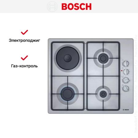 Газовая варочная панель Bosch PBY6C5B62O купить за 29&nbsp;650.16 ₽ в Москве с доставкой по РФ