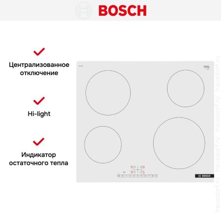 Электрическая варочная панель Bosch PKE612FA2E купить за 56&nbsp;120.38 ₽ в Москве с доставкой по РФ