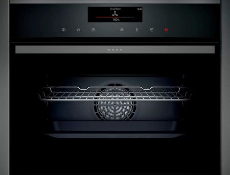 Компактный духовой шкаф Neff C18FT28G0 - купить онлайн, цена 352 230 ₽, стоимость доставки по МСК и РФ от 300 рублей, заказать сейчас! Компактный духовой шкаф Neff C18FT28G0 купить за 352 230 ₽ в Москве с доставкой по РФ