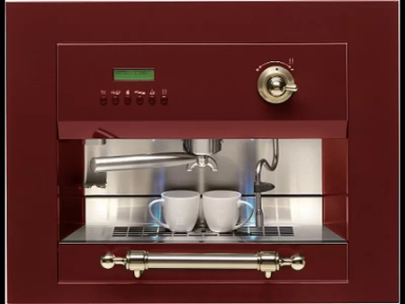 Встраиваемая кофемашина Ilve ES-645C Burgundy (ручки латунь) - купить онлайн, цена 290 000 ₽, стоимость доставки по МСК и РФ от 300 рублей, заказать сейчас! Встраиваемая кофемашина Ilve ES-645C Burgundy (ручки латунь) купить за 290 000 ₽ в Москве с доставкой по РФ