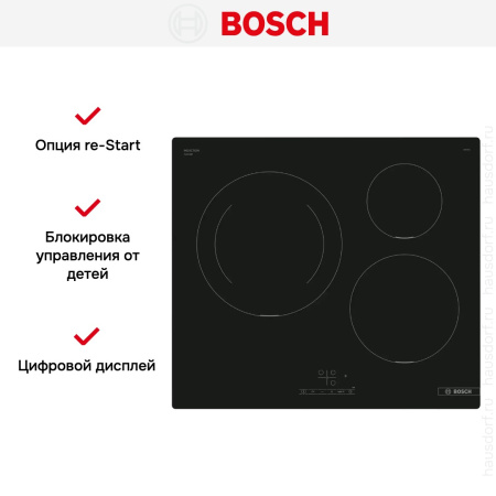 Индукционная варочная панель Bosch PUJ611BB5E купить за 70&nbsp;000.13 ₽ в Москве с доставкой по РФ