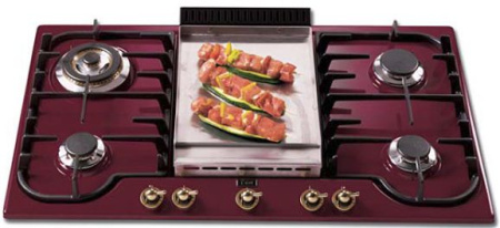 Варочная панель Ilve H90FCNV Red - купить онлайн, цена 129 999 ₽, стоимость доставки по МСК и РФ от 300 рублей, заказать сейчас! Варочная панель Ilve H90FCNV Red купить за 129 999 ₽ в Москве с доставкой по РФ