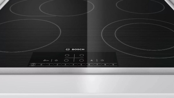 Электрическая варочная панель Bosch PKN645F17R - купить онлайн, цена 129 999 ₽, стоимость доставки по МСК и РФ от 300 рублей, заказать сейчас! Электрическая варочная панель Bosch PKN645F17R - купить за 129 999 ₽ в Москве с доставкой по РФ