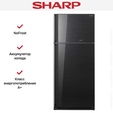 Холодильник Sharp SJ-GV58ABK - купить онлайн, цена 89 990.13 ₽, стоимость доставки по МСК и РФ от 300 рублей, заказать сейчас! Холодильник Sharp SJ-GV58ABK купить за 89 990.13 ₽ в Москве с доставкой по РФ