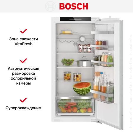 Встраиваемый холодильник Bosch KIR41ADD1 - купить онлайн, цена 102 980.30 ₽, стоимость доставки по МСК и РФ от 300 рублей, заказать сейчас! Встраиваемый холодильник Bosch KIR41ADD1 купить за 102 980.30 ₽ в Москве с доставкой по РФ