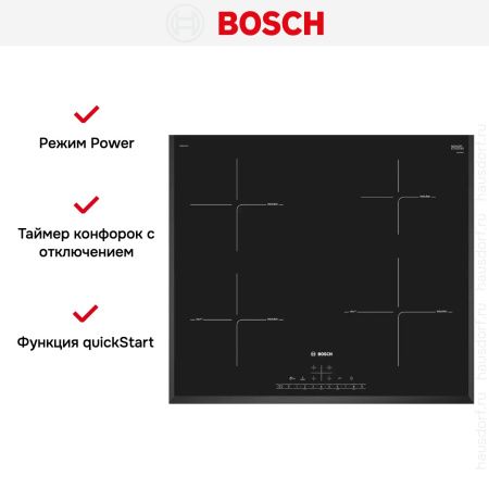 Индукционная варочная панель Bosch PIE651FC1E купить за 93&nbsp;600.15 ₽ в Москве с доставкой по РФ