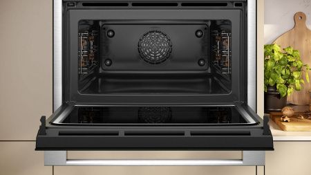 Компактный духовой шкаф с микроволнами Neff C24MR21N0 - купить онлайн, цена 194 900 ₽, стоимость доставки по МСК и РФ от 300 рублей, заказать сейчас! Компактный духовой шкаф с микроволнами Neff C24MR21N0 купить за 194 900 ₽ в Москве с доставкой по РФ
