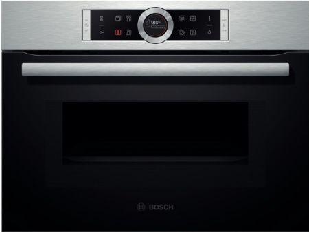 Компактный духовой шкаф Bosch CMG633BS1 - купить онлайн, цена 142 250.45 ₽, стоимость доставки по МСК и РФ от 300 рублей, заказать сейчас! Компактный духовой шкаф Bosch CMG633BS1 купить за 142 250.45 ₽ в Москве с доставкой по РФ