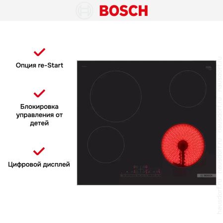 Электрическая варочная панель Bosch PKE611FP2E купить за 38&nbsp;520.43 ₽ в Москве с доставкой по РФ