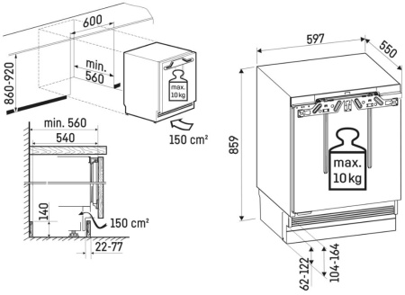 Встраиваемый морозильник Liebherr SUFc 3703 купить за 120&nbsp;000.11 ₽ в Москве с доставкой по РФ