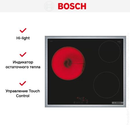 Электрическая варочная панель Bosch PKM645BB2E купить за 36&nbsp;380.15 ₽ в Москве с доставкой по РФ