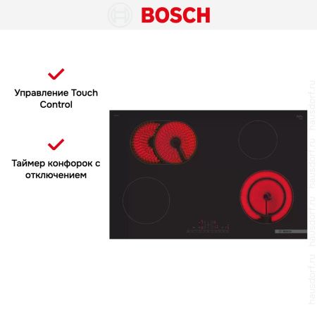 Электрическая варочная панель Bosch PKN811FP2E купить за 49&nbsp;480.40 ₽ в Москве с доставкой по РФ