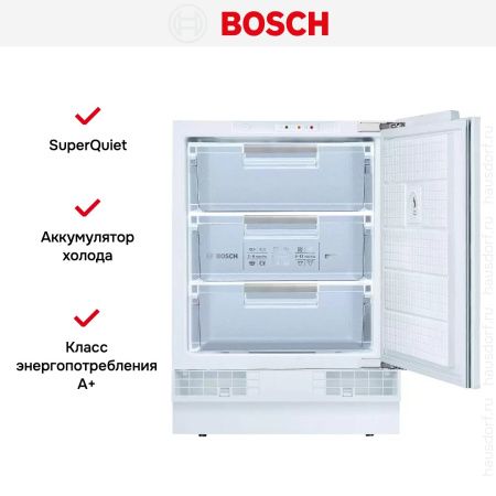 Встраиваемая морозильная камера Bosch GUD 15A50 RU купить за 142&nbsp;500.13 ₽ в Москве с доставкой по РФ