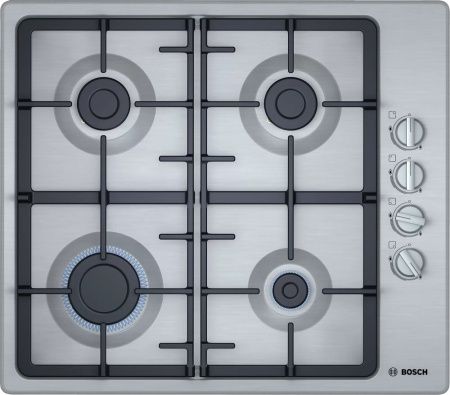 Газовая варочная панель Bosch PBP6C5B93R - купить онлайн, цена 123 750.37 ₽, стоимость доставки по МСК и РФ от 300 рублей, заказать сейчас! Газовая варочная панель Bosch PBP6C5B93R купить за 123 750.37 ₽ в Москве с доставкой по РФ