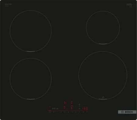 Индукционная варочная панель Bosch PUE611HC1E - купить онлайн, цена 60 090.10 ₽, стоимость доставки по МСК и РФ от 300 рублей, заказать сейчас! Индукционная варочная панель Bosch PUE611HC1E купить за 60 090.10 ₽ в Москве с доставкой по РФ