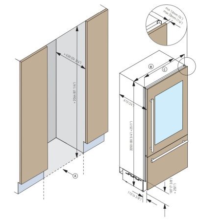 Винный шкаф Fhiaba S7490TWT3 - купить онлайн, цена 19 202 ₽, стоимость доставки по МСК и РФ от 300 рублей, заказать сейчас! Винный шкаф Fhiaba S7490TWT3 купить за 19 202 ₽ в Москве с доставкой по РФ