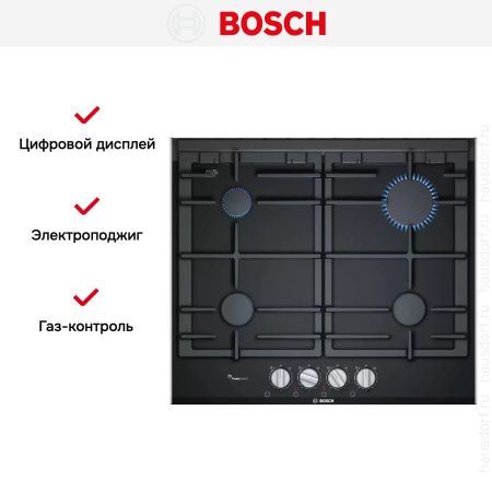 Газовая варочная панель Bosch PRP6A6D70R купить за 79&nbsp;240.16 ₽ в Москве с доставкой по РФ