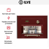 Встраиваемая кофемашина Ilve ES-645C Burgundy (ручки латунь) купить за 290&nbsp;000 ₽ в Москве с доставкой по РФ