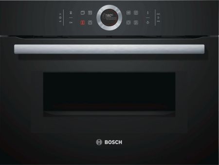 Компактный духовой шкаф Bosch CMG633BB1 - купить онлайн, цена 133 750.27 ₽, стоимость доставки по МСК и РФ от 300 рублей, заказать сейчас! Компактный духовой шкаф Bosch CMG633BB1 купить за 133 750.27 ₽ в Москве с доставкой по РФ