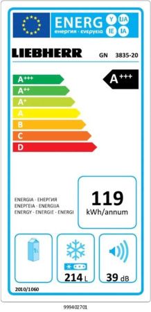 Морозильник Liebherr GN 3835 Comfort NoFrost купить за 146&nbsp;920.41 ₽ в Москве с доставкой по РФ