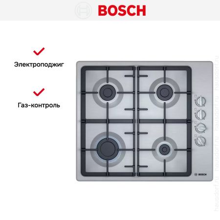Газовая варочная панель Bosch PBP6C5B93R купить за 123&nbsp;750.37 ₽ в Москве с доставкой по РФ