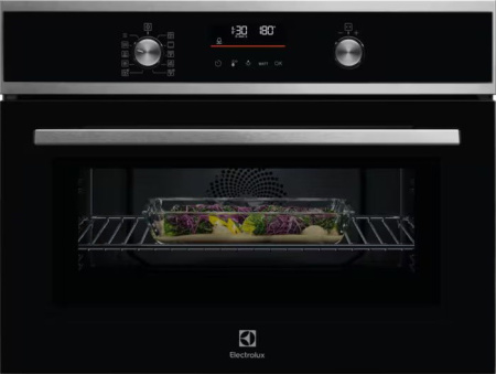 Духовой шкаф с СВЧ Electrolux EVL6E49X - купить онлайн, цена 68 900 ₽, стоимость доставки по МСК и РФ от 300 рублей, заказать сейчас! Духовой шкаф с СВЧ Electrolux EVL6E49X купить за 68 900 ₽ в Москве с доставкой по РФ