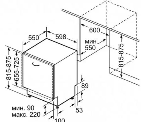 Встраиваемая посудомоечная машина BOSCH SMV25EX03R купить за 150&nbsp;000 ₽ в Москве с доставкой по РФ